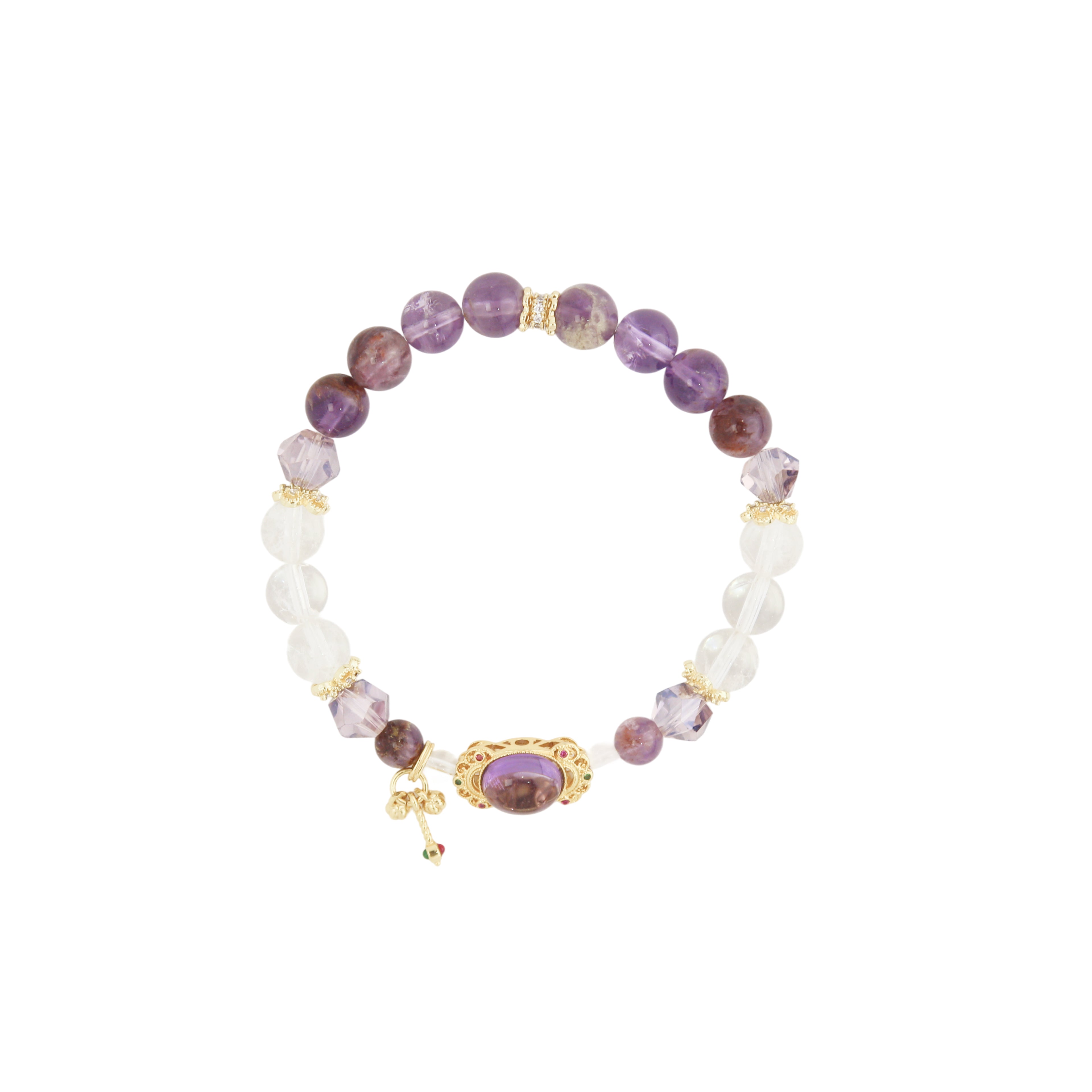 Amethyst Super 7 protection bracelet for spiritual shielding and grounding