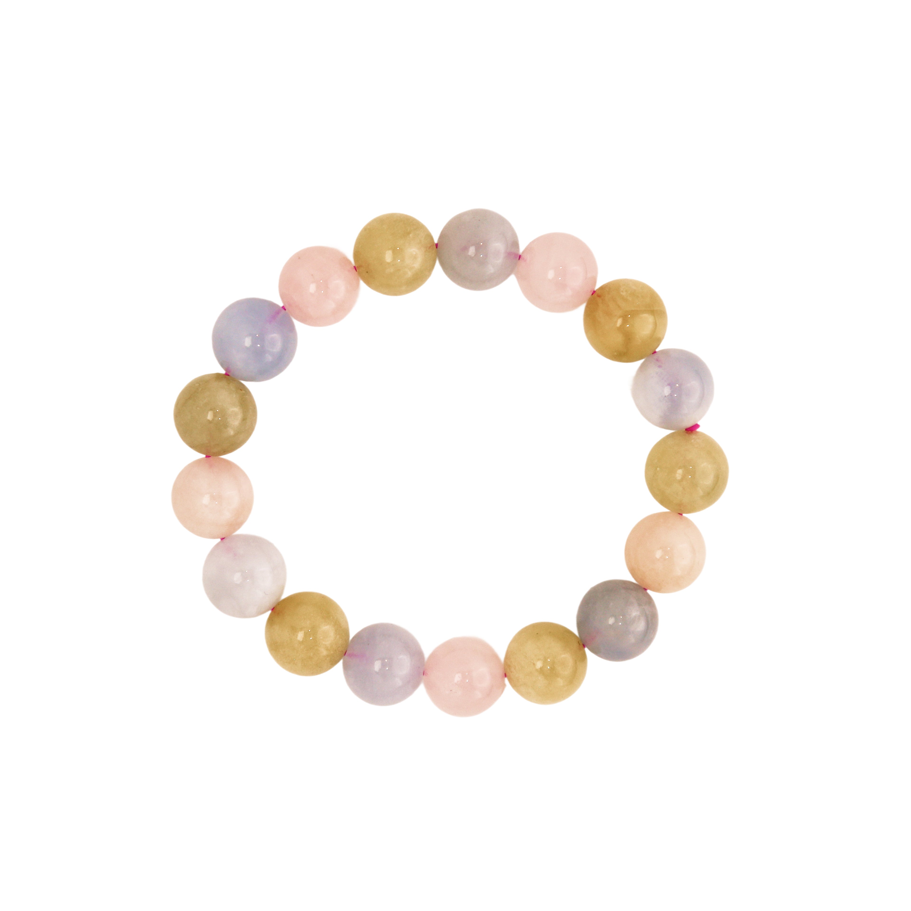 Natural Aquamarine and Morganite beaded bracelet for peace and love