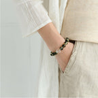 Green Phantom Quartz crystal bracelet for growth and healing