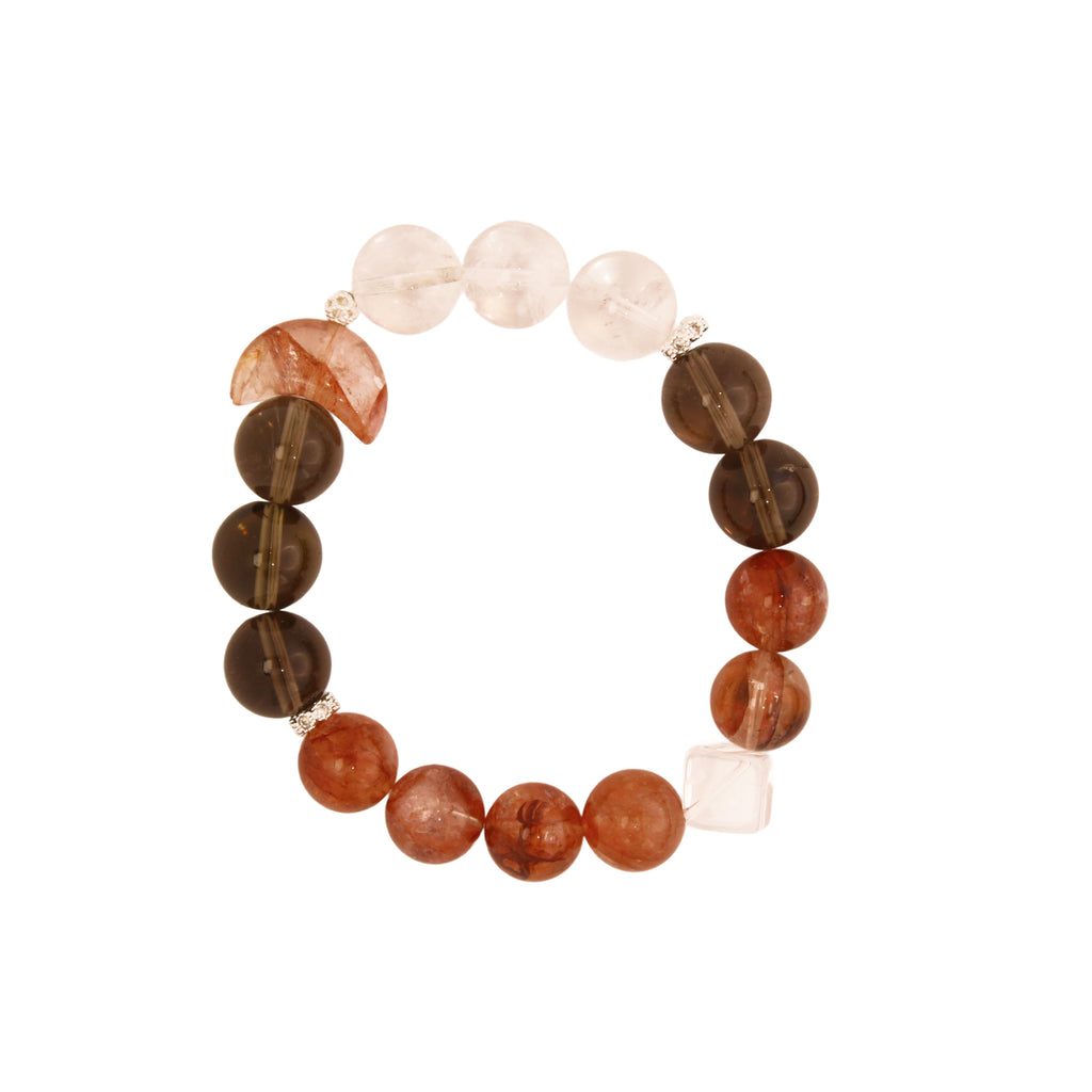 Natural Smoky Quartz beaded bracelet