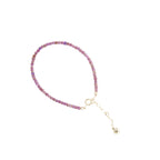 Minimalist purple crystal bracelet  from far away
