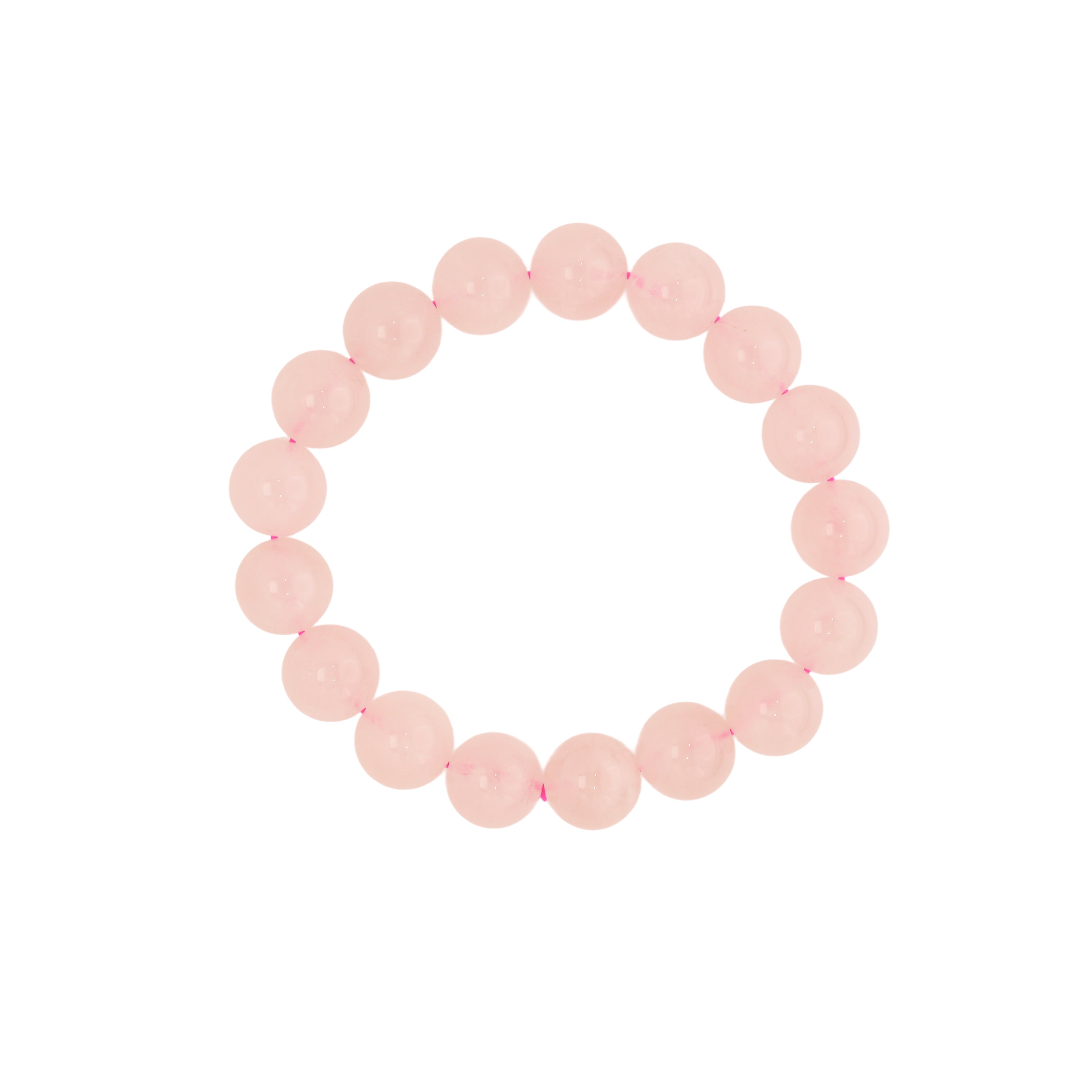Matte Rose Quartz beaded bracelet for gentle love and emotional healing