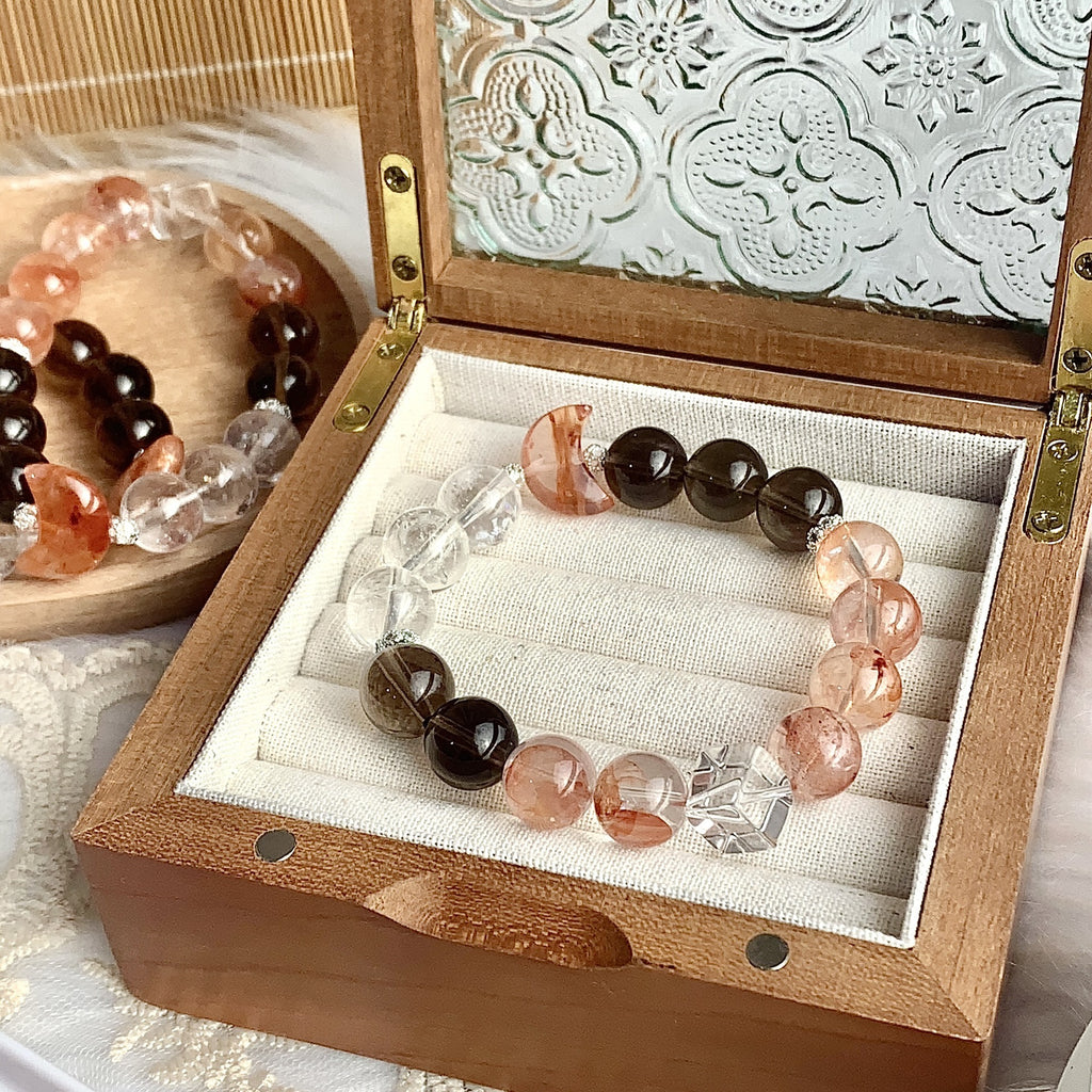 Natural Smoky Quartz beaded bracelet