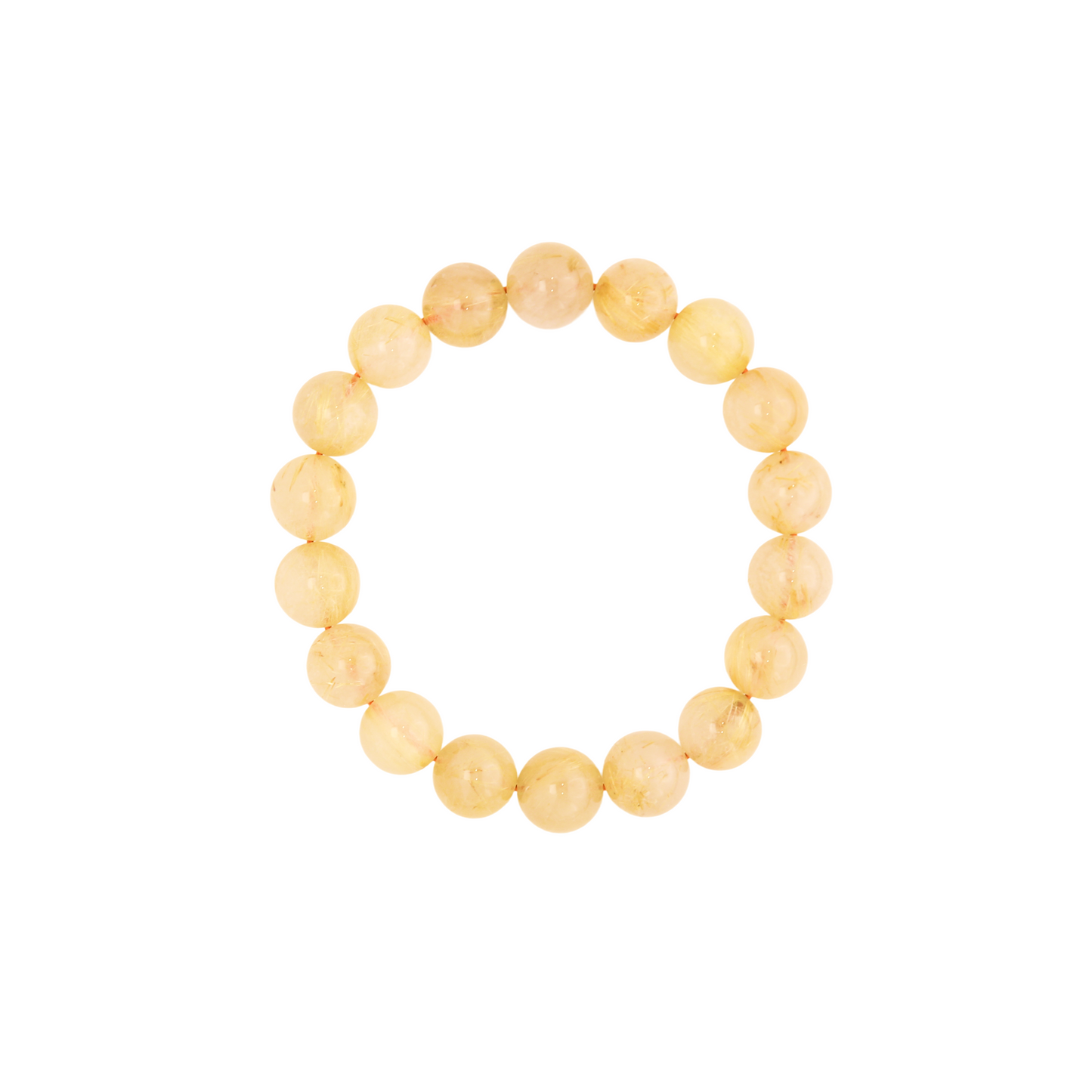 Natural Yellow Jade beaded bracelet for joy and prosperity